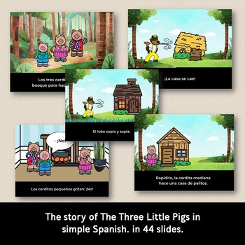 Los Tres Cerditos, The Three Little Pigs in Spanish