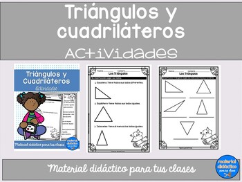 Preview of Los triángulos y cuadriláteros- geometria- actividades- Spanish resources