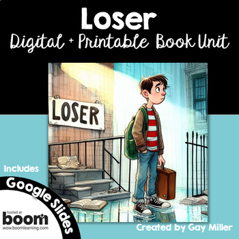Preview of Loser by Jerry Spinelli Digital + Printable Novel Study