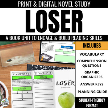 Preview of Loser Novel Study: Comprehension & Vocabulary Unit for Book by Jerry Spinelli