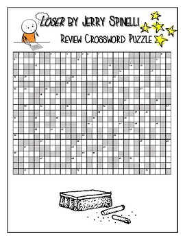 Loser by Jerry Spinelli Crossword by AJ Amazing TPT