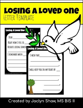 Preview of Losing A Loved One - Letter Template