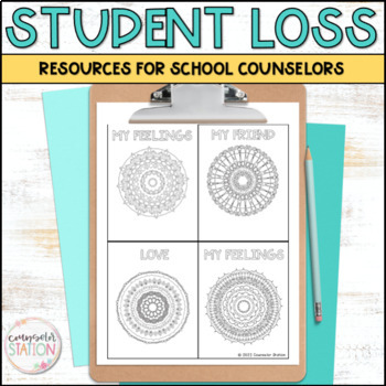 Preview of Loss of Student Grief Support Resources for School Counselors