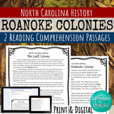 Lost Colony of Roanoke 2 Reading Comprehension Passages PR
