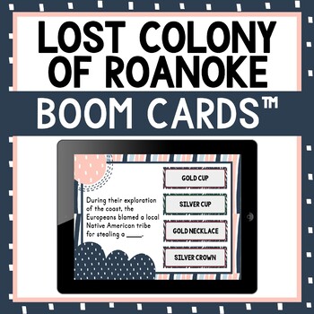 Preview of Lost Colony of Roanoke BOOM Cards™ - Digital Task Cards