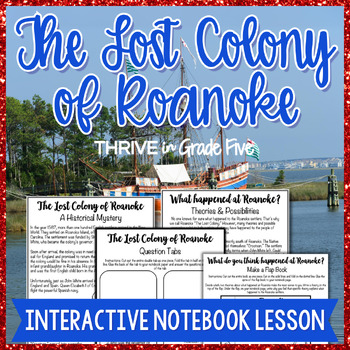 Preview of Lost Colony of Roanoke- Interactive Notebook Lesson