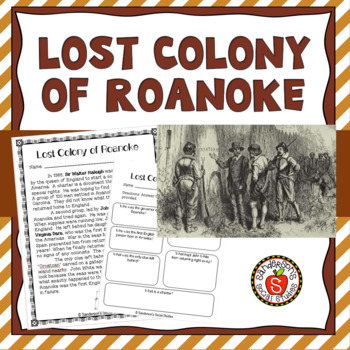 Preview of Lost Colony of Roanoke - Reading Comprehension Worksheet & Theories