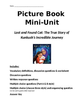 Preview of Lost & Found Cat (Kunkush) Mini-Unit