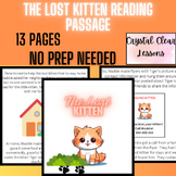 Lost Kitten Reading Comprehension Passage