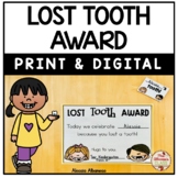 Lost Tooth Award (Print and Digital)