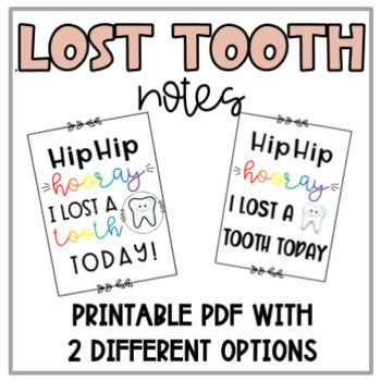 Preview of Lost Tooth Notes
