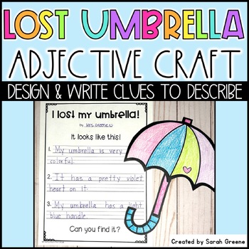 Preview of Rainy Spring Adjective Craft and Writing