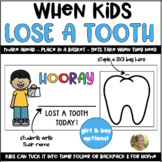 Lost a Tooth: Kindergarten & First Grade Class Management 