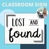 Lost and Found Classroom Sign