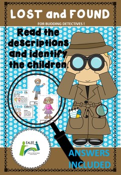 Lost and Found Reading and Writing Activity by EALEE | TpT
