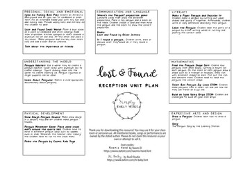 Preview of Lost and Found Unit Plan for Reception