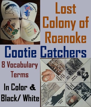 Preview of Early America: The Lost Colony of Roanoke Activity (Cootie Catcher Review)i