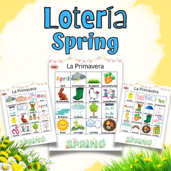 Preview of Lotería de La Primavera - Spring Bingo (Spanish)