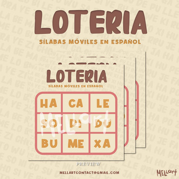 Preview of Lotería/Bingo de las sílabas móviles en español