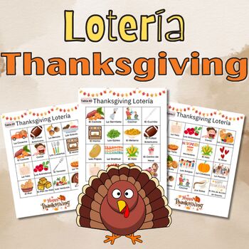 Preview of Loteria Día de Acción de Gracias - Thanksgiving Day Bingo (Spanish)