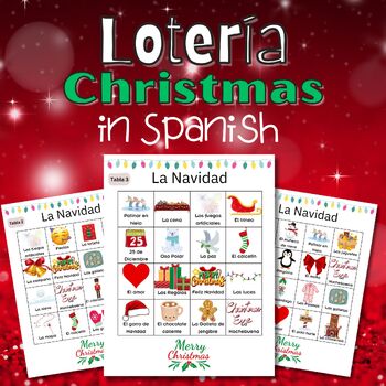 Preview of Loteria de La Navidad - Christmas Bingo (Spanish)