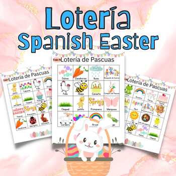 Preview of Lotería de Pascuas - Easter Bingo (Spanish / non-Religious)