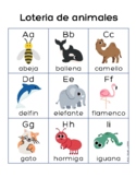 Loteria de animales del alfabeto - abecedario - Alphabet A