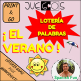 Lotería de palabras! El Verano/ Summer Bingo words Vocab G