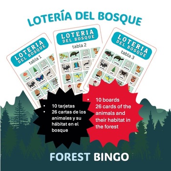 Preview of Lotería del Bosque (Forest Bingo)