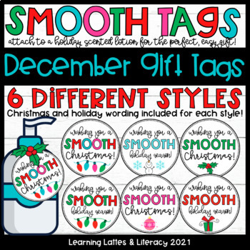 Preview of Lotion Christmas Tags Smooth Holiday Gift Tags Teacher Gifts Bath and Body
