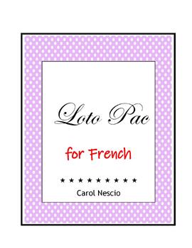 Preview of Loto Pac For French ~ Fun French Verb Activities