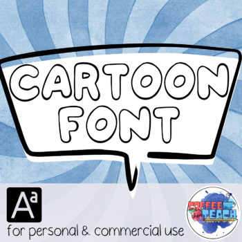 Preview of Cartoon Font | Fun Bubble Letter Font | Classroom Decor | Digital Resources