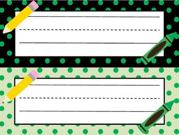 'Lots of Dots' Desk Name Plates **FREEBIE** Back To School | TpT