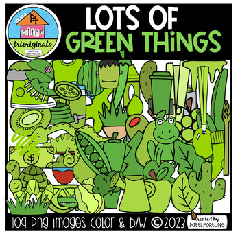 Preview of Lots of Green Things (P4Clios Trioriginals) COLOR CLIPART