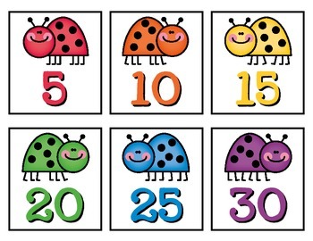Lots of Ladybugs: Counting By Fives Math Centre by First Grade Garden