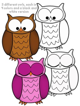 Lots-of-dots- Little Owls- Clip Art by Loving Learning with Ms Longo