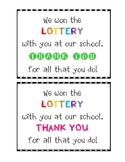 Lottery Teacher Gift Tags
