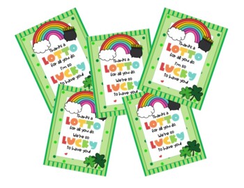 Lotto Ticket March Appreciation Tag by KinderCulture | TPT