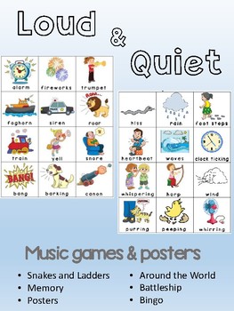 Loud & Quiet / Soft - Music opposite concept games and posters by Vari