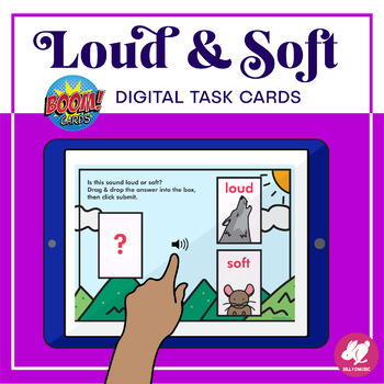 Preview of Primary Music Activity - Loud and Soft Identification - Music BOOM CARDS Game