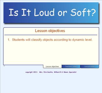 Preview of Loud vs. Soft Sorting/Classifying Activity -SMARTBOARD/NOTEBOOK EDITION
