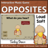 Thanksgiving Music Dynamics Loud and Soft Interactive Game