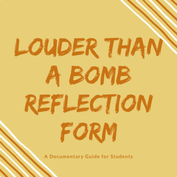Preview of Louder Than a Bomb Reflection Form