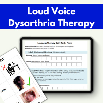 Preview of Loud Voice Therapy dysarthria phonation