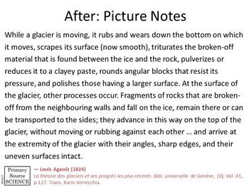 Preview of Louis Agassiz's writing about glaciers