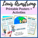 Louis Armstrong Printable Activities, Posters, Bulletin Bo