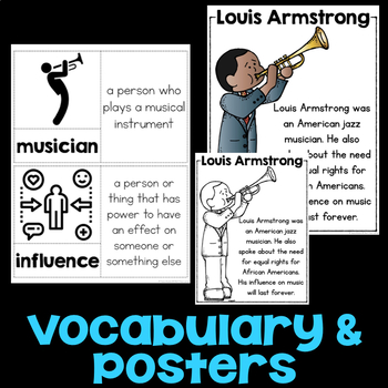 Louis Armstrong Reading Passage, Biography Report, & Comprehension Activities