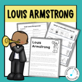 Louis Armstrong Worksheets | Jazz & Black History Month Mu
