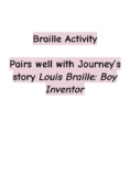 Louis Braille: Boy Inventor, Journey’s Activity