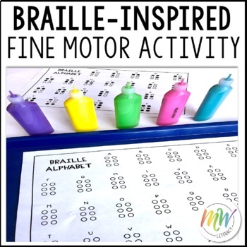 Preview of Braille Fine Motor Craft Activity